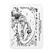 ハリネズミで田舎のスポーツカーを運転 マグネット (縦)