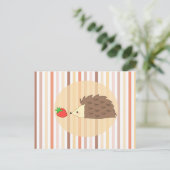 ハリネズミとイチゴ ポストカード (スタンド正面)