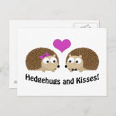 ハリネズミとキスハリネズミの愛 ポストカード (正面/裏面)