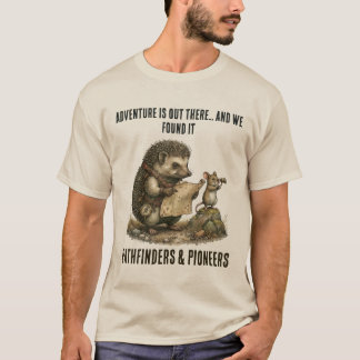 ハリネズミとネズミの冒険エクスプローラTシャツをカスタマイズ Tシャツ