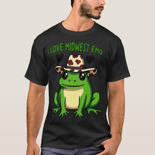 ハリネズミとハチと花のキノコ Tシャツ (正面)