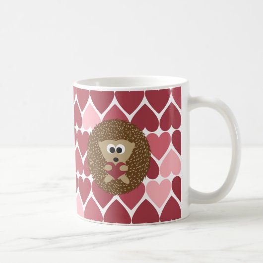 ハリネズミとハート コーヒーマグカップ (右)