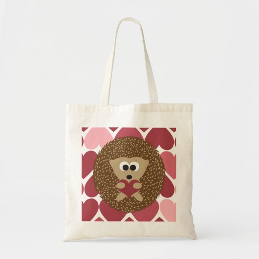 ハリネズミとハート トートバッグ (正面)