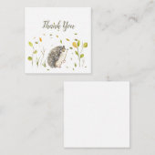 ハリネズミとビーイラストレーションありがとうノートカード ノートカード (正面/裏面)