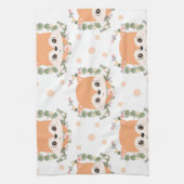ハリネズミとフラワータトゥー キッチンタオル (縦)