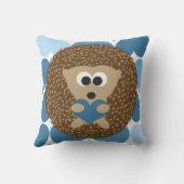 ハリネズミとブルーハート クッション (裏面)