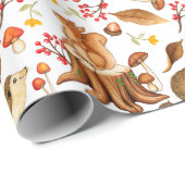 ハリネズミとリスの包装紙 ラッピングペーパー (ロールコーナー)