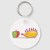 ハリネズミとリンゴ キーホルダー (裏面)