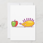 ハリネズミとリンゴ 招待状 (正面)