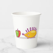 ハリネズミとリンゴ 紙コップ (正面)