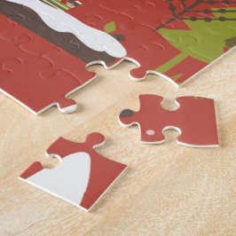 ハリネズミと冬のクマのクリスマス ジグソーパズル