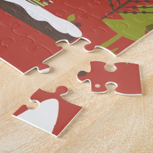 ハリネズミと冬のクマのクリスマス ジグソーパズル (側面)