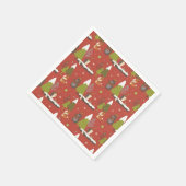 ハリネズミと冬のクマのクリスマス スタンダードカクテルナプキン (角)