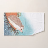 ハリネズミと最初のスノーフレーク バスタオルセット (ハンドタオル)