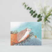 ハリネズミと最初のスノーフレーク ポストカード (スタンド正面)