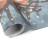 ハリネズミと最初のスノーフレーク ラッピングペーパー (ロールコーナー)