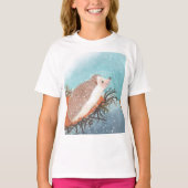 ハリネズミと最初のスノーフレーク Tシャツ (正面)