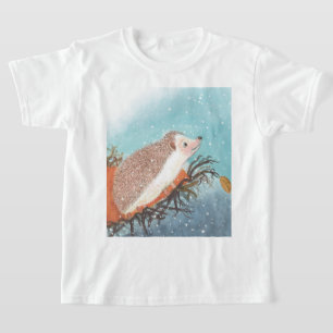 ハリネズミと最初のスノーフレーク Tシャツ
