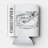 ハリネズミと田舎でスポーツカーを運転 缶クーラー (裏面)