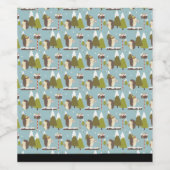 ハリネズミと白いクリスマス ワインラベル (シングルラベル)