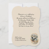 ハリネズミと紅葉誕生日パーティー 招待状 (裏面)