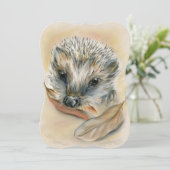 ハリネズミと紅葉誕生日パーティー 招待状 (スタンド正面)