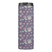 ハリネズミと花柄 タンブラー (裏面)