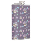 ハリネズミと花柄 フラスク (右)