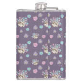 ハリネズミと花柄 フラスク (裏面)