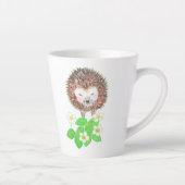 ハリネズミと野生のイチゴの花 カフェラテマグ (右)