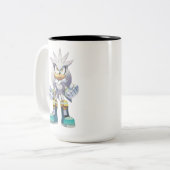 ハリネズミに銀をかける ツートーンマグカップ (正面左)