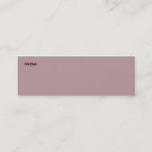 ハリネズミのしおりかプロフィールカード スキニー名刺 (裏面)