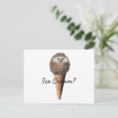 ハリネズミのアイスクリーム ポストカード (スタンド正面)