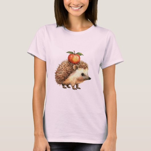 ハリネズミのアップル Tシャツ (正面)