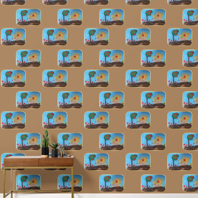 ハリネズミのアートbyキッズ 壁紙 (廊下)