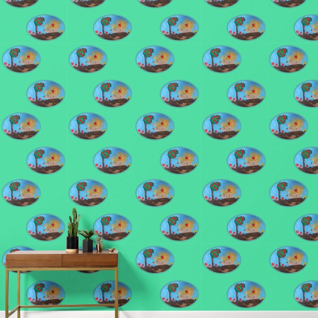 ハリネズミのアートbyキッズ 壁紙 (廊下)