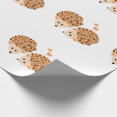 ハリネズミのイラストレーション ラッピングペーパー (角)