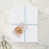 ハリネズミのキノコかわいいギフトラベル ギフトタグ (より糸付き)