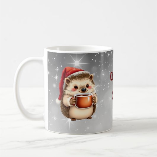 ハリネズミのクリスマスコーヒー  コーヒーマグカップ (左)