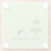 ハリネズミのクリスマスシーン ガラスコースター (裏面)