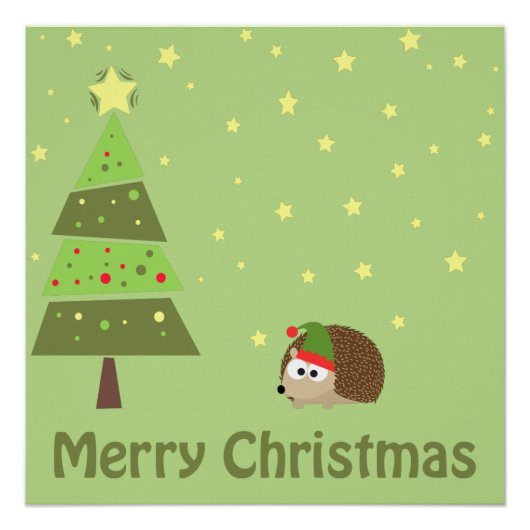 ハリネズミのクリスマスシーン ポスター (正面)