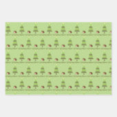 ハリネズミのクリスマスシーン ラッピングペーパーシート (正面3)