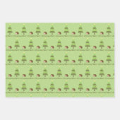 ハリネズミのクリスマスシーン ラッピングペーパーシート (正面)