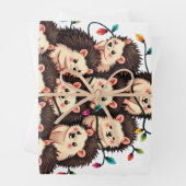 ハリネズミのクリスマスツリーメリークリスマスクリスマス ラッピングペーパーシート (インサイチュ)