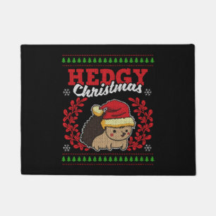ハリネズミのクリスマス醜いクリスマスクリスマスギフト ドアマット