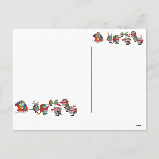 ハリネズミのクリスマス魔法 シーズンポストカード (裏面)