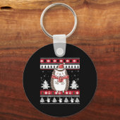 ハリネズミのクリスマス キーホルダー (正面)