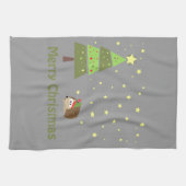 ハリネズミのクリスマス シーン キッチンタオル (横)