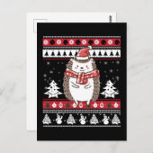 ハリネズミのクリスマス ポストカード (正面/裏面)