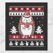 ハリネズミのクリスマス ワインラベル (シングルラベル)